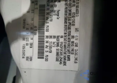 2014 Ford Focus Se z USA, uszkodzony, nr VIN 1FADP3F20EL254245